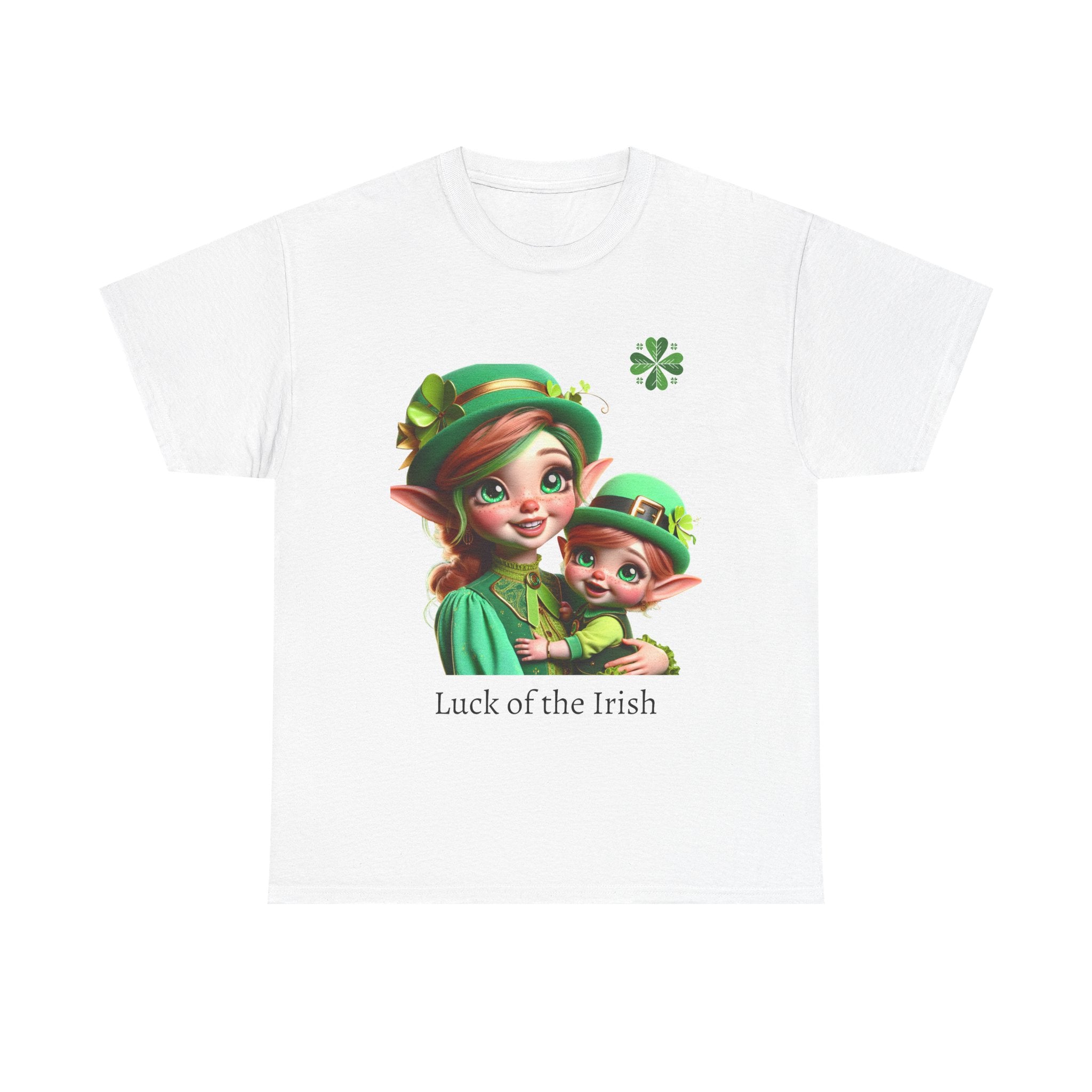 Leprechaun Mother and Baby Luck of the Irish Unisex Tee, St. Patrick's Day Shirt, Shamrock T-shirt, Green Irish Top, Luck of the Irish Tee,