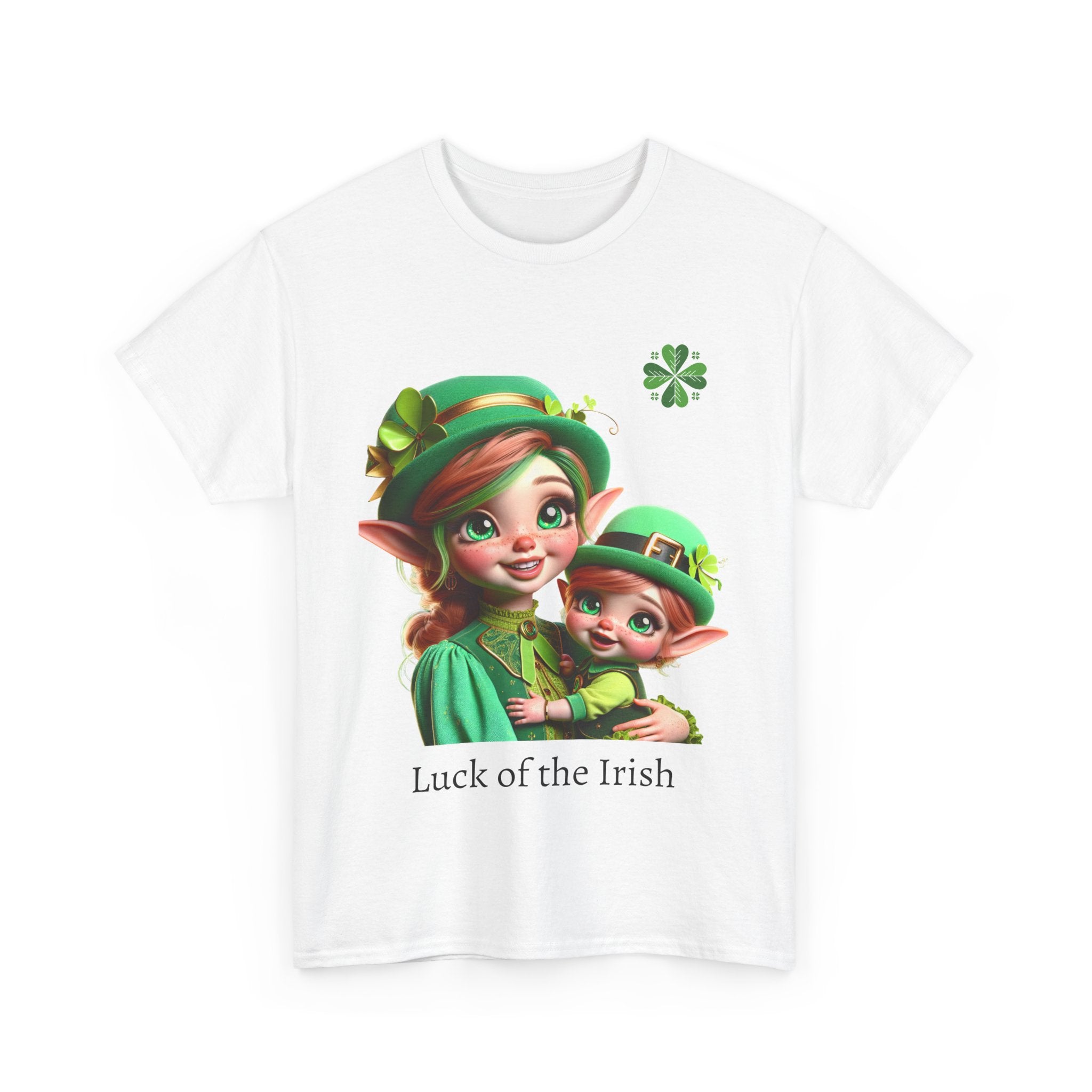 Leprechaun Mother and Baby Luck of the Irish Unisex Tee, St. Patrick's Day Shirt, Shamrock T-shirt, Green Irish Top, Luck of the Irish Tee,